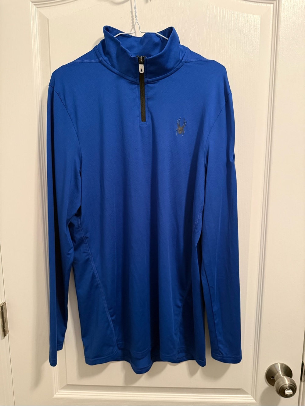 Spyder Men's Royal Blue Half-Zip Performance Top in Size Large